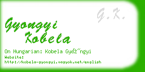 gyongyi kobela business card